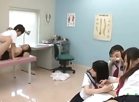 Doctor examining and sex with students in trainer